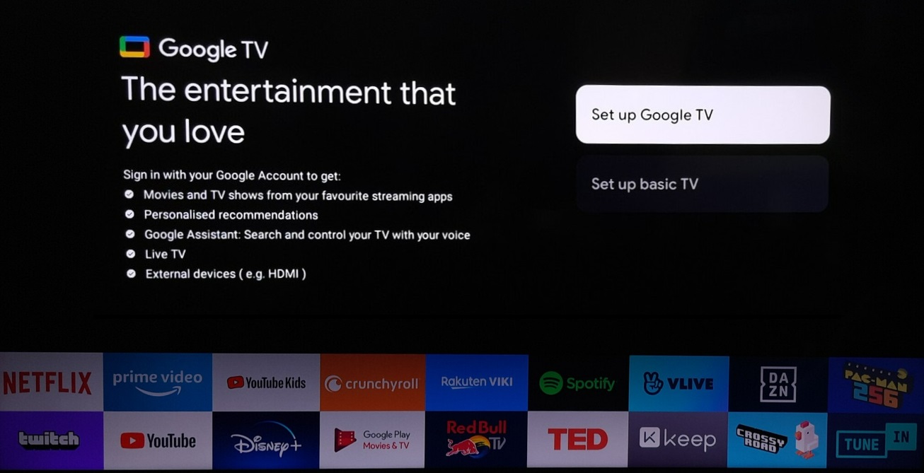 How to set up a Google TV for the first time